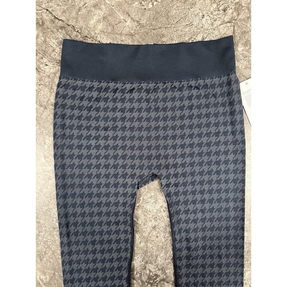 Rhone Womens Houndstooth Seamless Base Legging Performance Stretch Navy Blue M - Picture 4 of 9